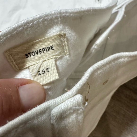Madewell Stovepipe white Jeans Sz 25 Tall - Picture 11 of 12